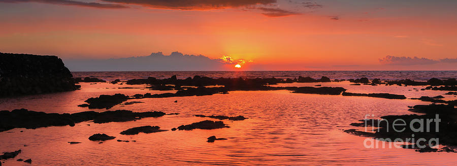 Panoramic Sunset - Hawaii Photograph by Henk Meijer Photography