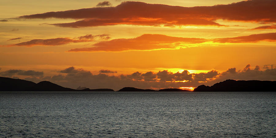 Panoramic Sunset Ove Caherdaniel Photograph by Mark Callanan