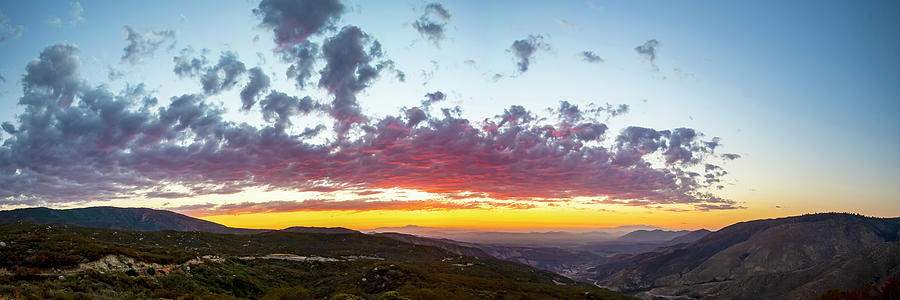 Panoramic Sunset over Hemet Valley Photograph by Anthony Jones