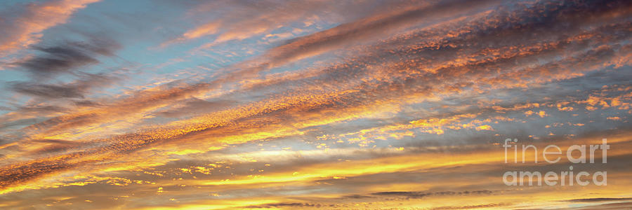 Panoramic sunset sky Photograph by Delphimages Photo Creations