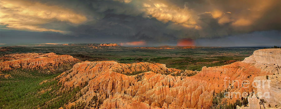 Panoramic Thunderstorm Bryce Canyon National Park Utah Photograph by Dave Welling
