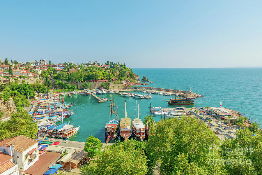 Panoramic view of Antalya in Turkey Digital Art by Benny Marty