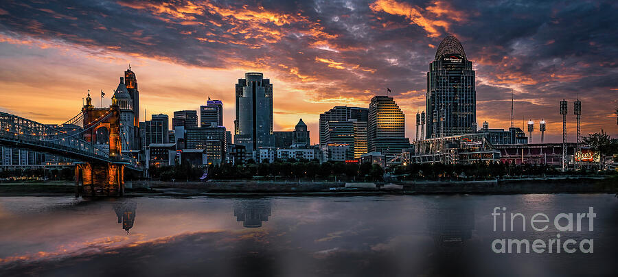 Panoramic view of Cincinnati Photograph by Shelia Hunt