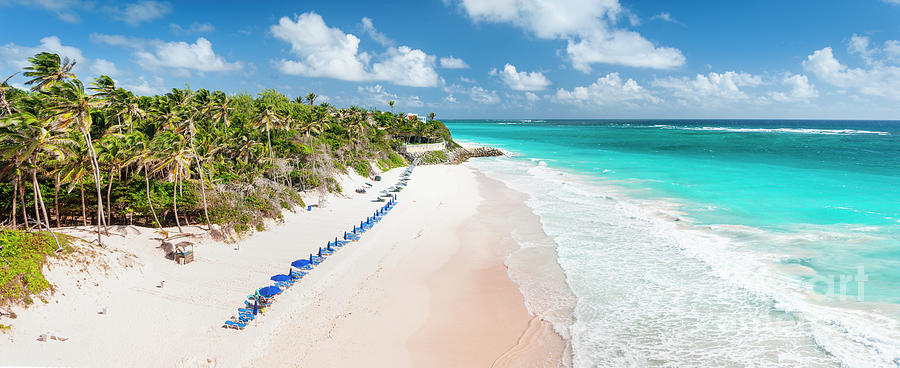 Panoramic View Of Crane Beach Barbados Caribbean Photograph By Justin Foulkes