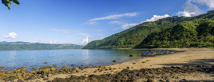 Panoramic view of Dingalan Beach Photograph by Chris Dela Cruz