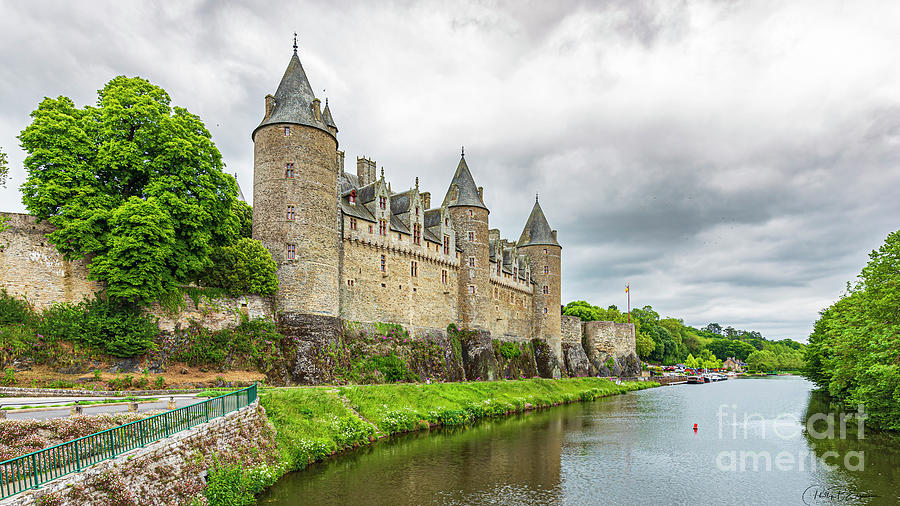 Panoramic View of Medieval Josselin Castle in Brittany France ...