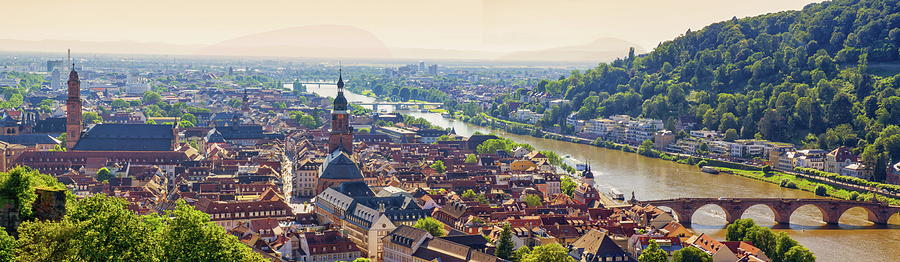 Panoramic view of medieval town Heidelberg, Germany Photograph by Elenarts - Elena Duvernay photo