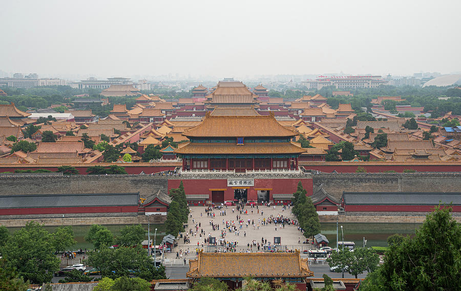 Panoramic view of  of the famous Forbidden city in Beijing, Chin Photograph by Michalakis Ppalis