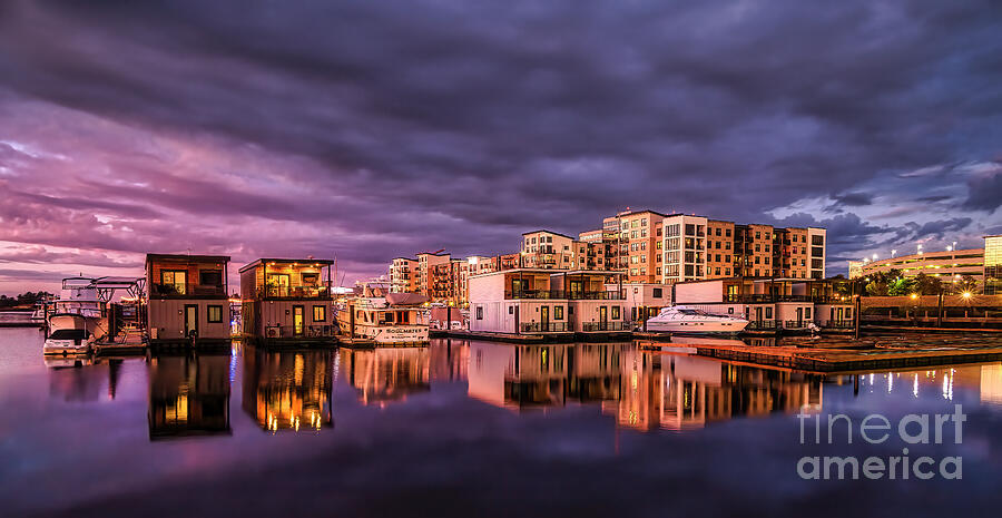 Panoramic View of Port City Marina Photograph by Shelia Hunt