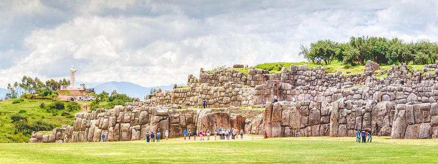 Panoramic view of Sacsayhuaman ruins (fortress), Cuzco, Peru. Photograph by ElOjoTorpe