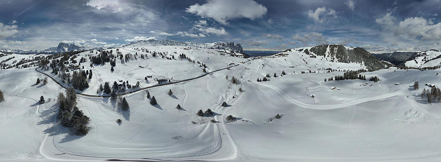 Panoramic view of Sciliar mountains and Seiser Alm - Dolomites - Italy Photograph by PJPhoto69