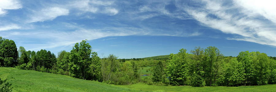 Panoramic view of the Berkshire Hills in Spring Photograph by Lyuba Filatova