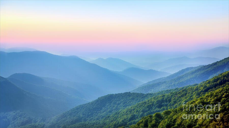 Panoramic View of the Blue Ridge Mountains Photograph by Shelia Hunt