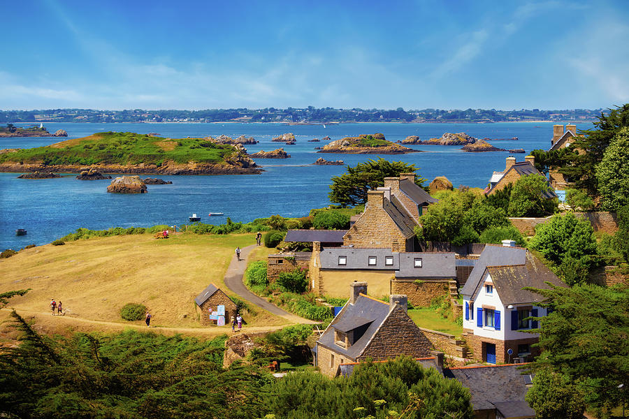 Panoramic view of the Brehat islands, Brittany, France - 12 - Or Photograph by Jordi Carrio Jamila