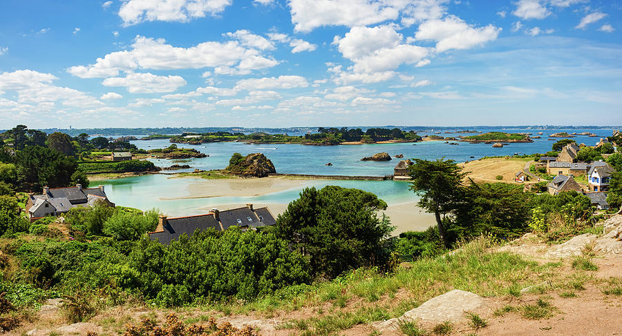 Panoramic view of the Brehat islands, Brittany, France Photograph by Jordi Carrio Jamila