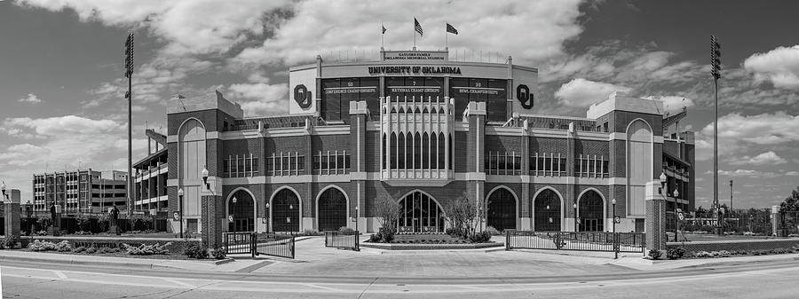 Panoramic view of the Gaylord Family Memorial Football Stadium at University of Oklahoma Sooners Photograph by Eldon McGraw