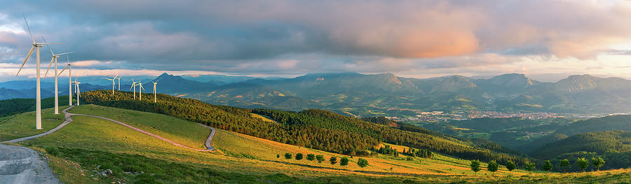 Panoramic View Of Valley Of Duranguesado Photograph