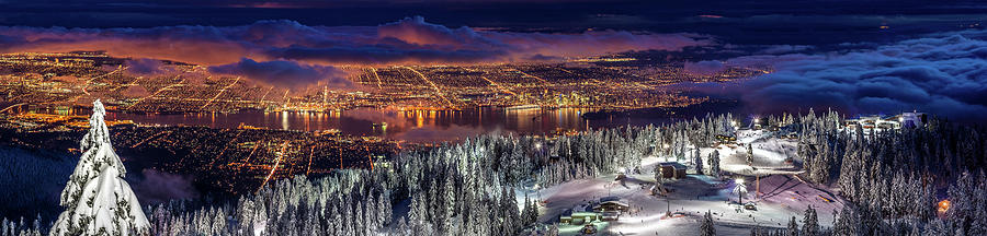 Panoramic view of Vancouver from Grouse Photograph by Pierre Leclerc Photography