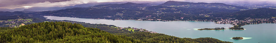 panoramic view of WoertherSee lake in Austria Photograph by Vivida Photo PC