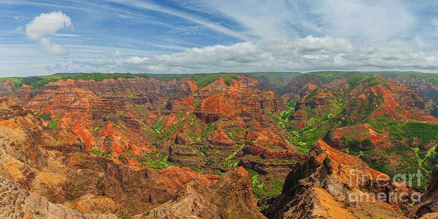 National Parks Photograph - Panoramic view over Waimea Canyon by Henk Meijer Photography