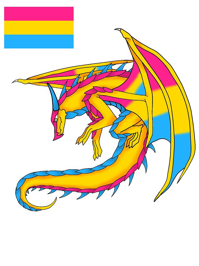 Pansexual Pride Dragon Digital Art By Zuri Lutz Fine Art America