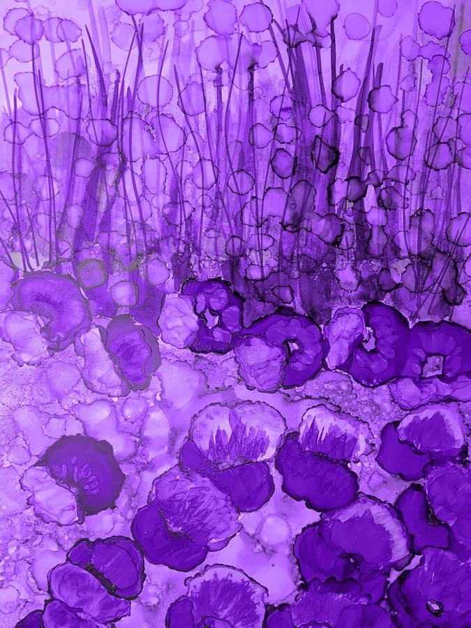 Pansey Dreaming In Violet Mixed Media By Carol Adamson
