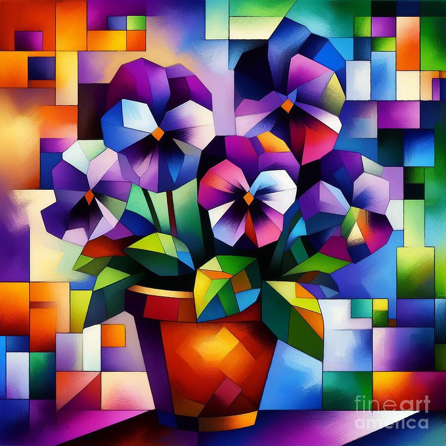 Pansies 2 Digital Art by Christina Fairhead Art and Merch Pansies 2 Digital Art by Christina Fairhead Art and Merch