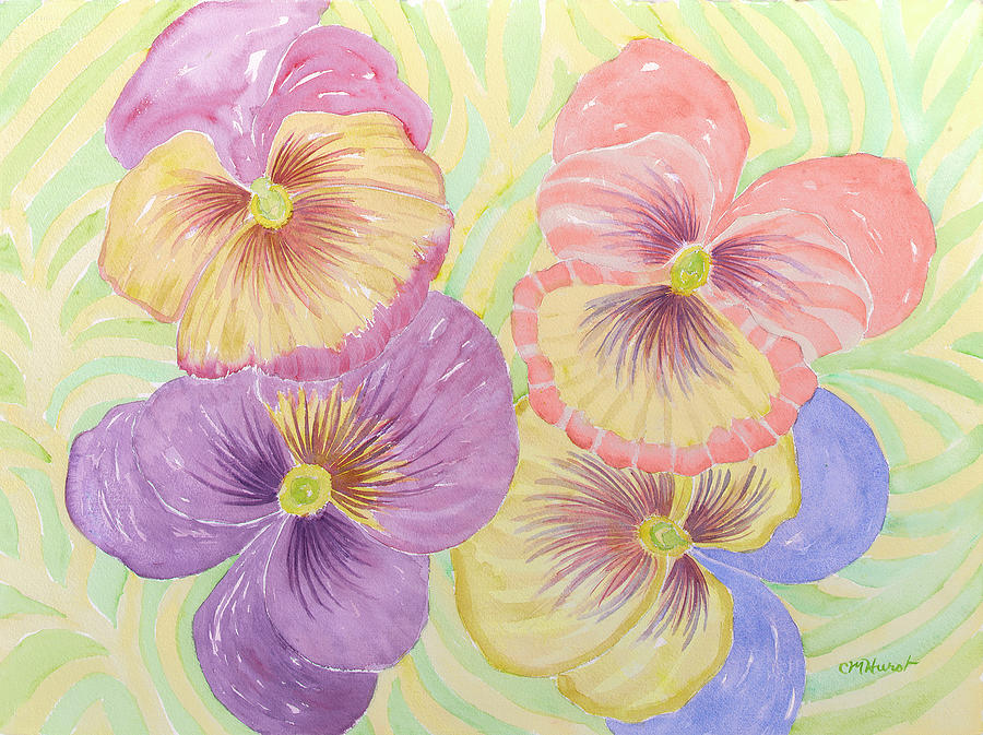 Pansies I Painting by Collette Hurst