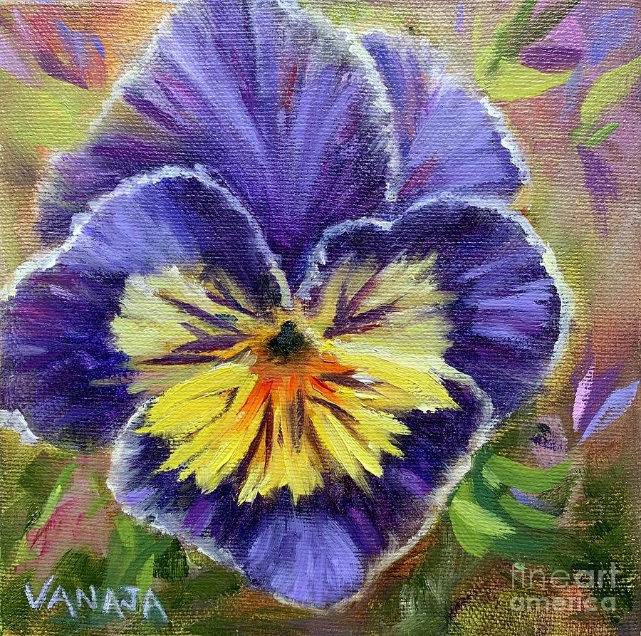 Pansy Face Painting by Vanajas Fine-Art