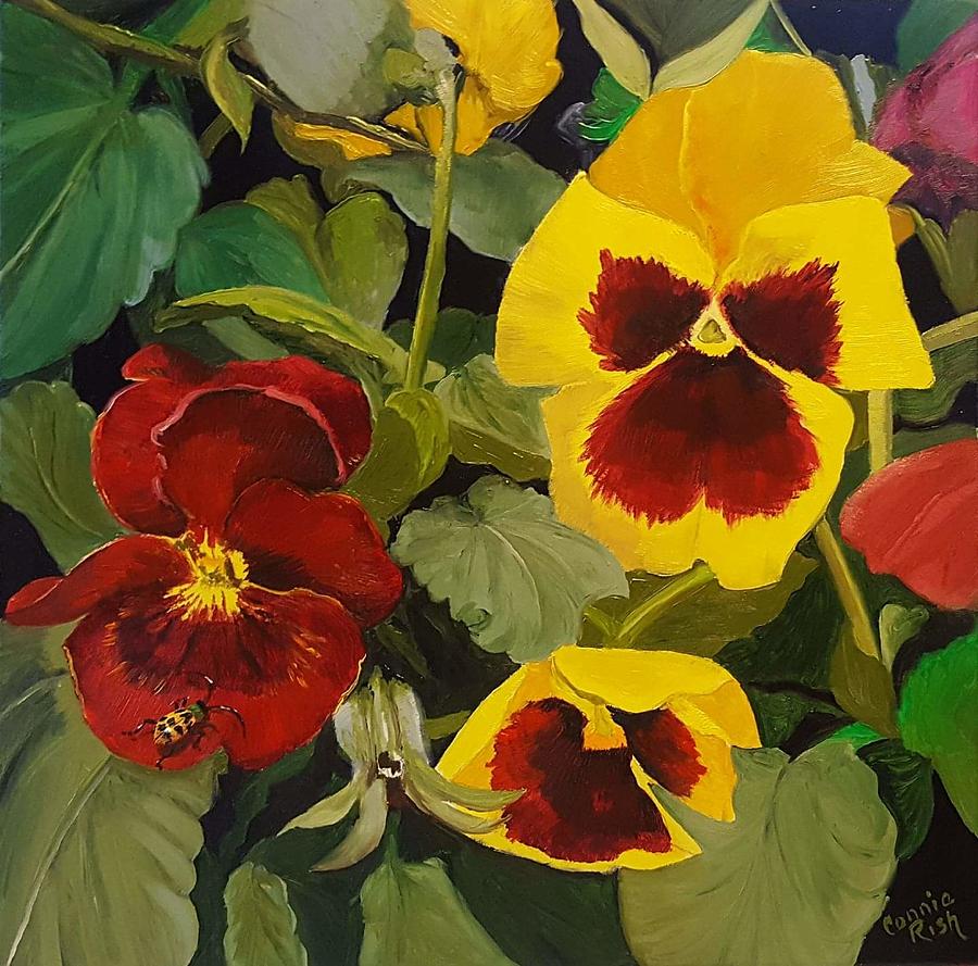 Pansy Prancer Painting by Connie Rish
