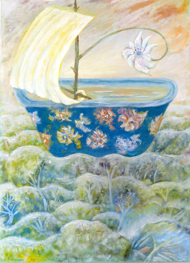 Panta rhei Painting by Elzbieta Goszczycka