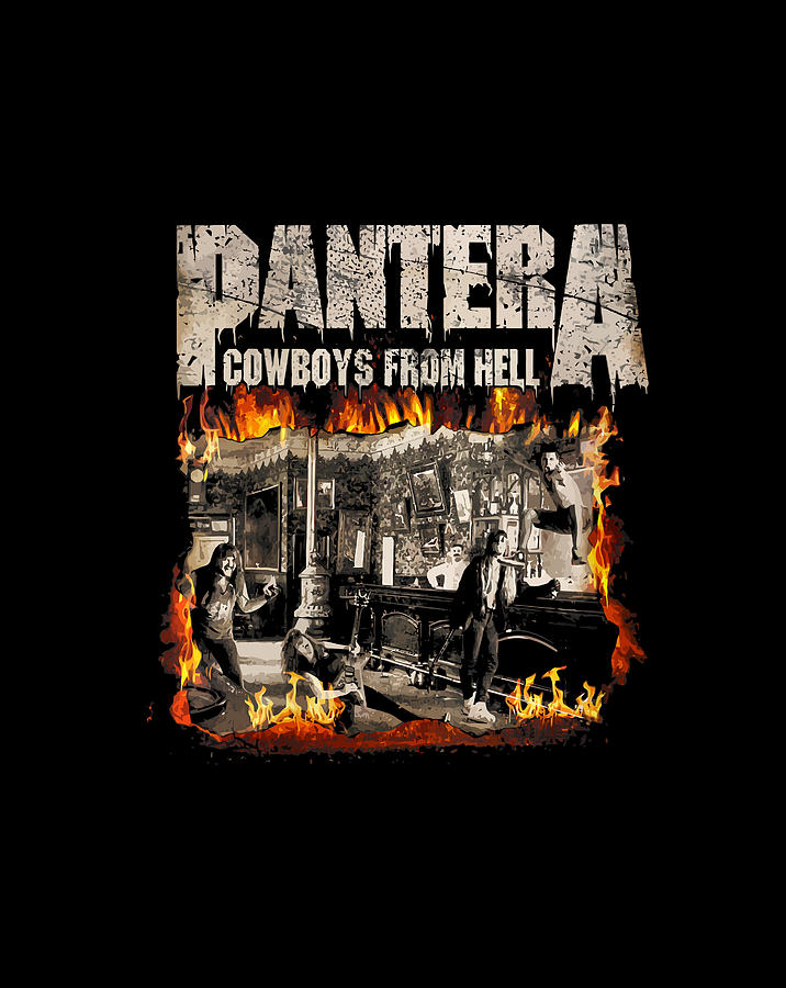 Pantera Official Cowboys From Hell Cover Fire Gift Items Digital Art by ...