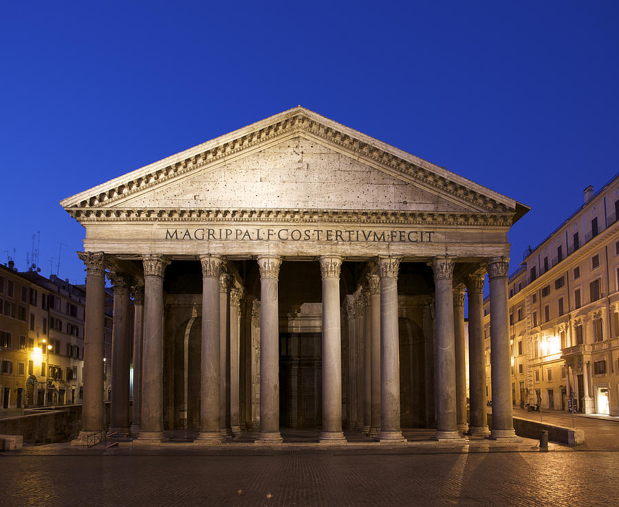 Pantheon at Dawn in Rome Photograph by Massimo Merlini