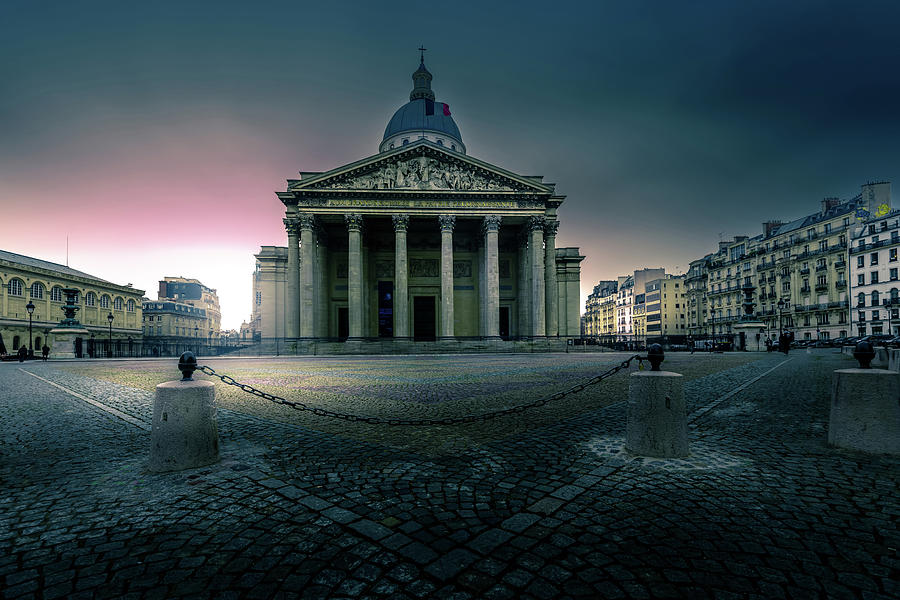 Architecture Photograph - Pantheon At Sunrise by Jerome Labouyrie