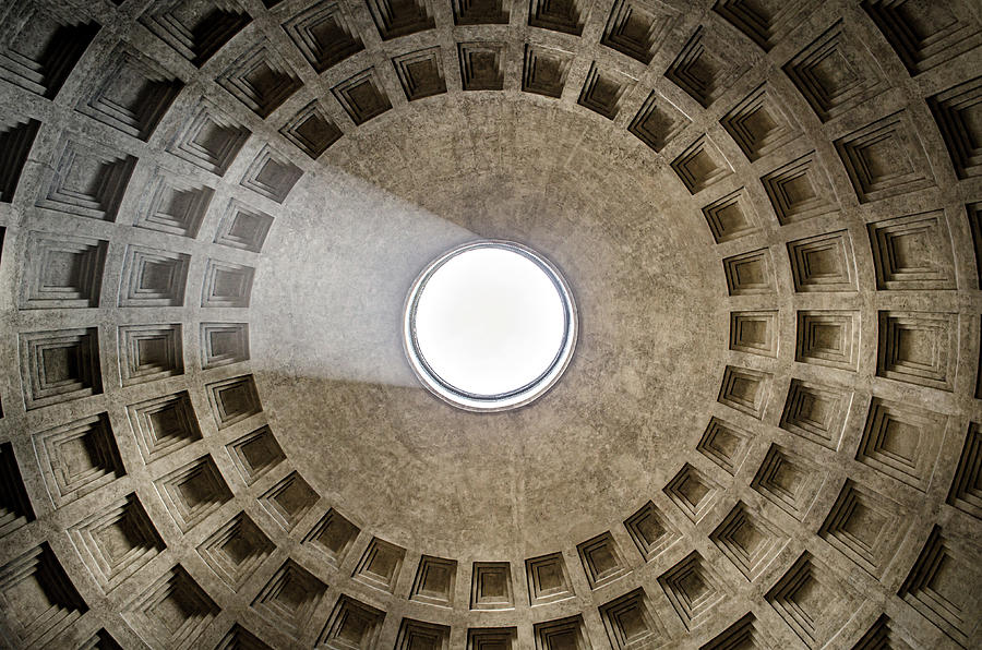 Pantheon Dome with Sunbeam in Rome Italy Photograph by Alexios Ntounas