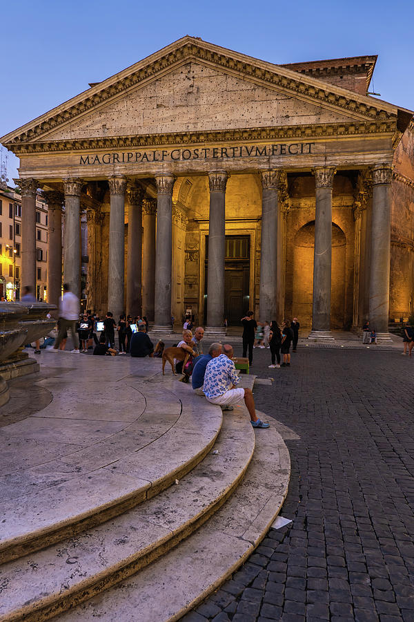 Pantheon from Piazza della Rotonda in Rome Photograph by Artur Bogacki