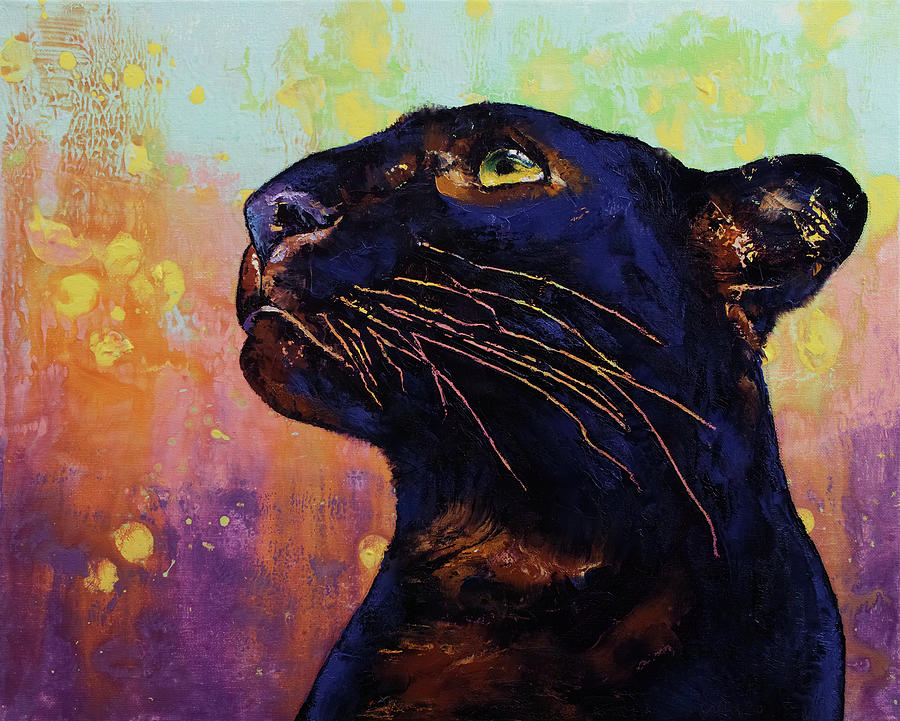 Black Panther Movie Painting - Panther Colors by Michael Creese