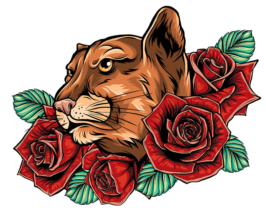 rose tattoo vector