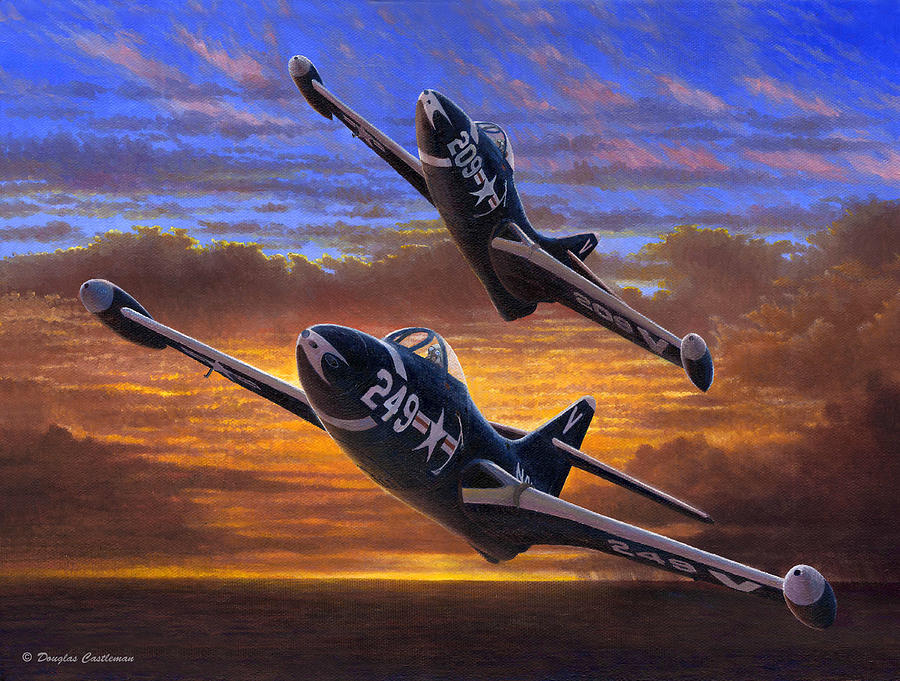 Panther Sunset Painting by Douglas Castleman