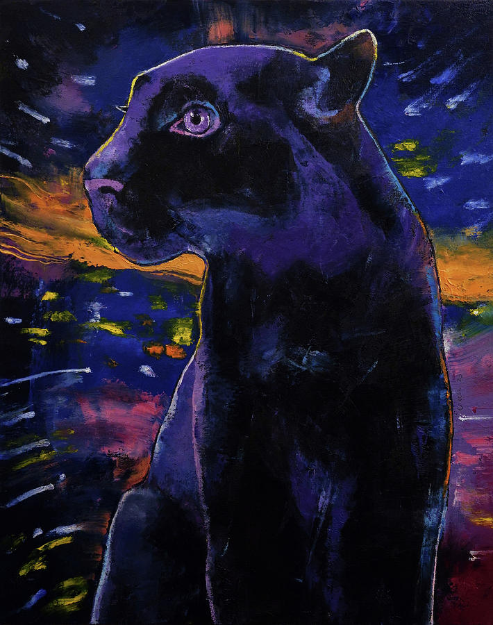 Panther Universe Painting by Michael Creese