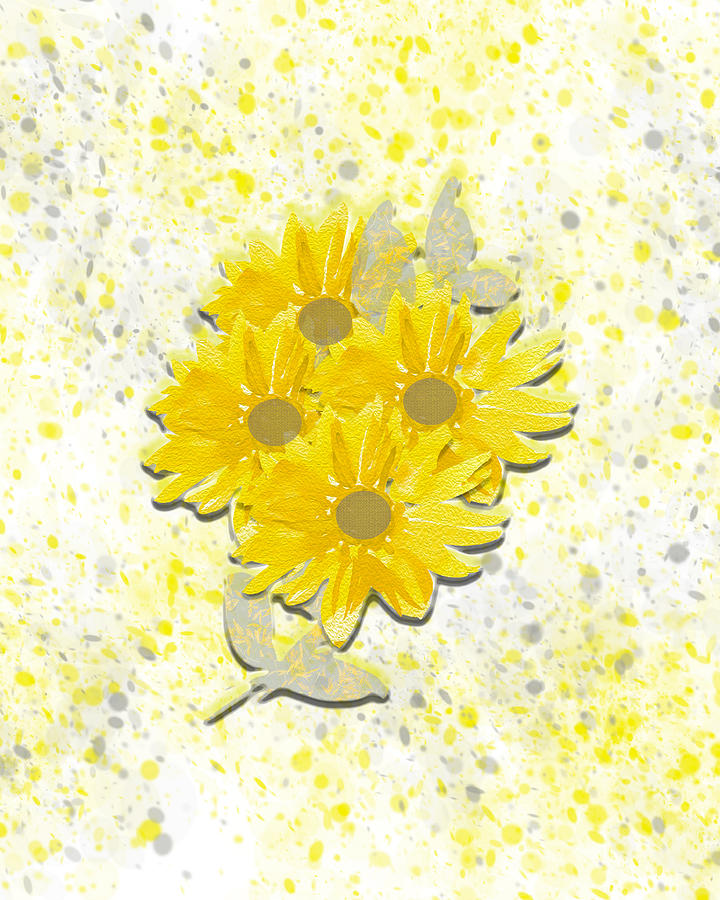 Pantone Sunflowers Digital Art
