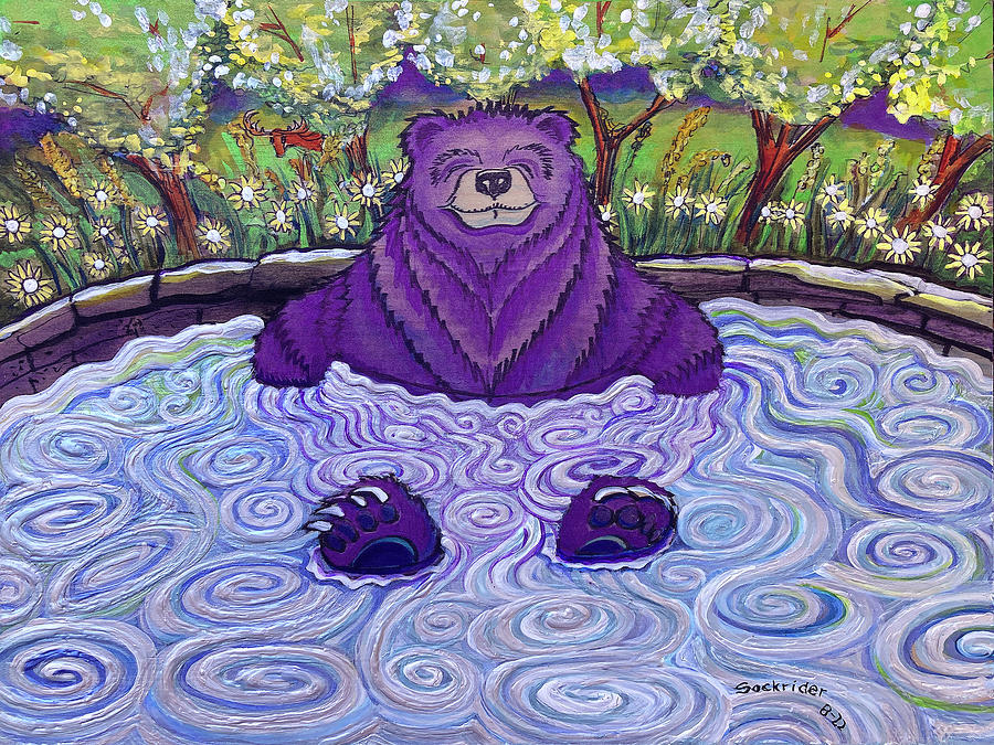 Papa Bear Painting by David Sockrider