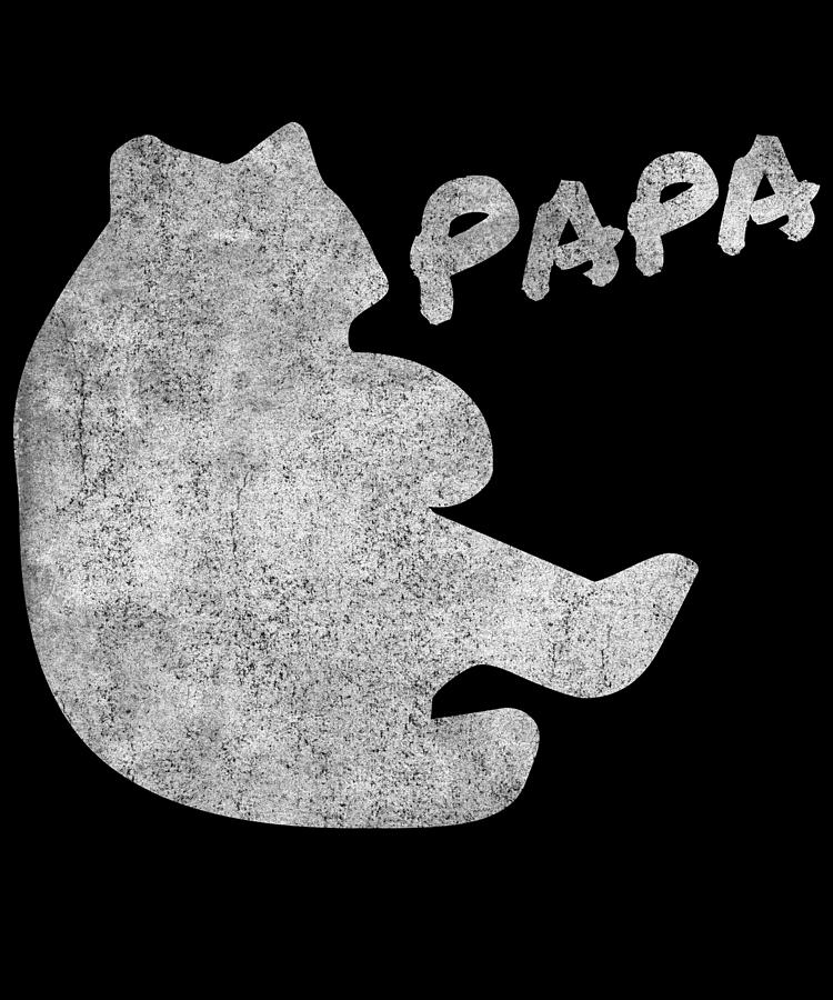 Papa Bear Retro Digital Art by Flippin Sweet Gear