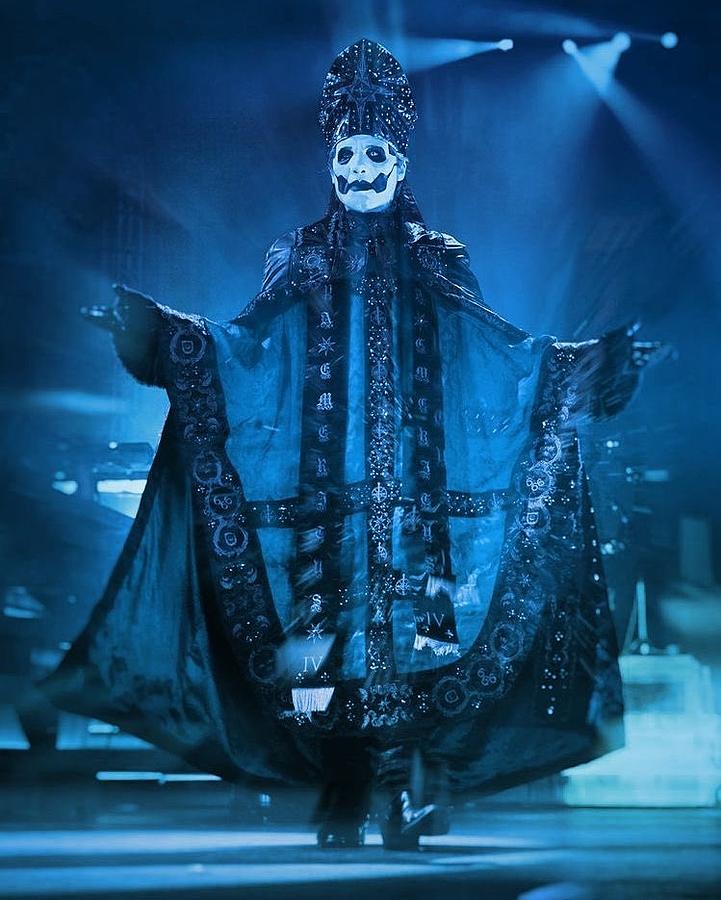 Papa Emeritus IV Blue Photograph by Joan Faircloth - Fine Art America