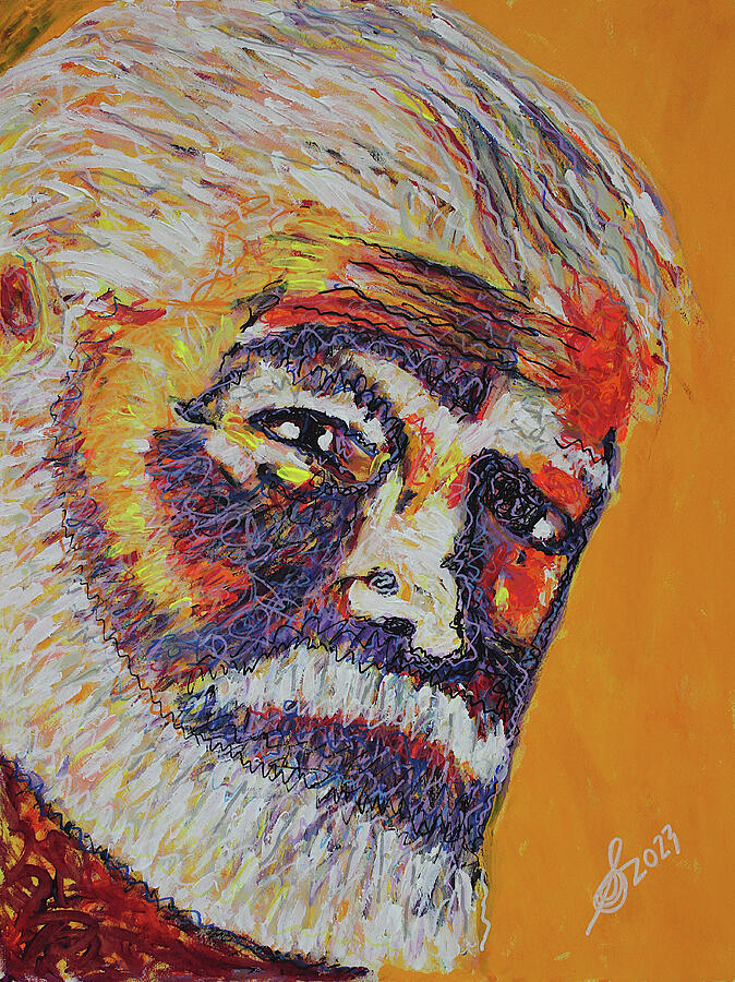 Papa Hemingway original painting Painting by Sol Luckman