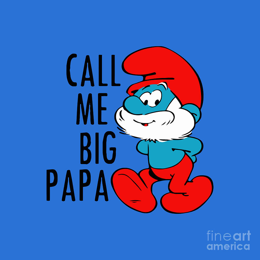 Papa Smurf Drawing by Emas Wasita - Fine Art America