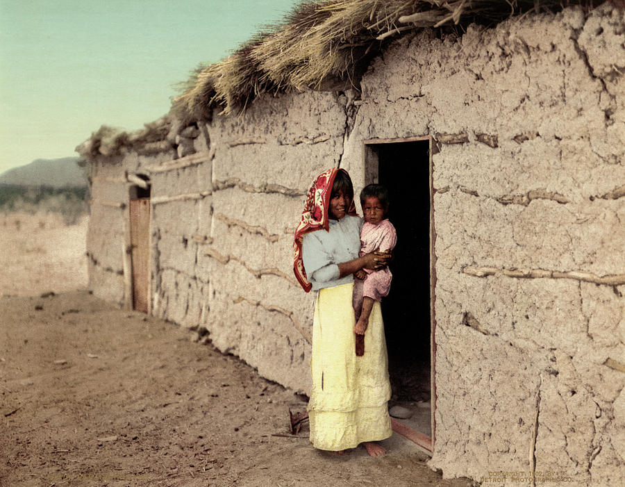 Papago Woman Holding Child Photograph by Underwood Archives