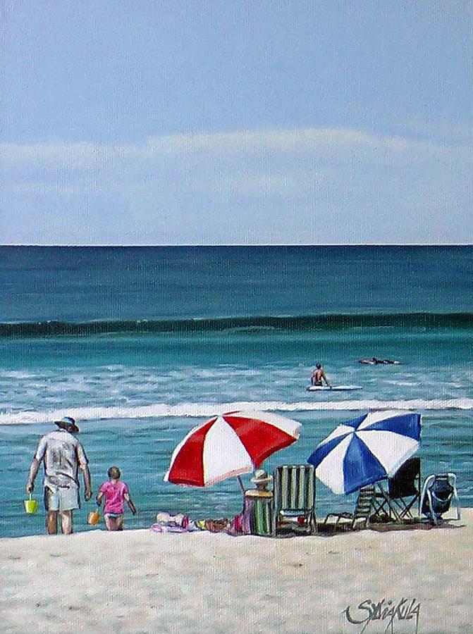 Papamoa Beach 150208 #1 Painting by Sylvia Kula