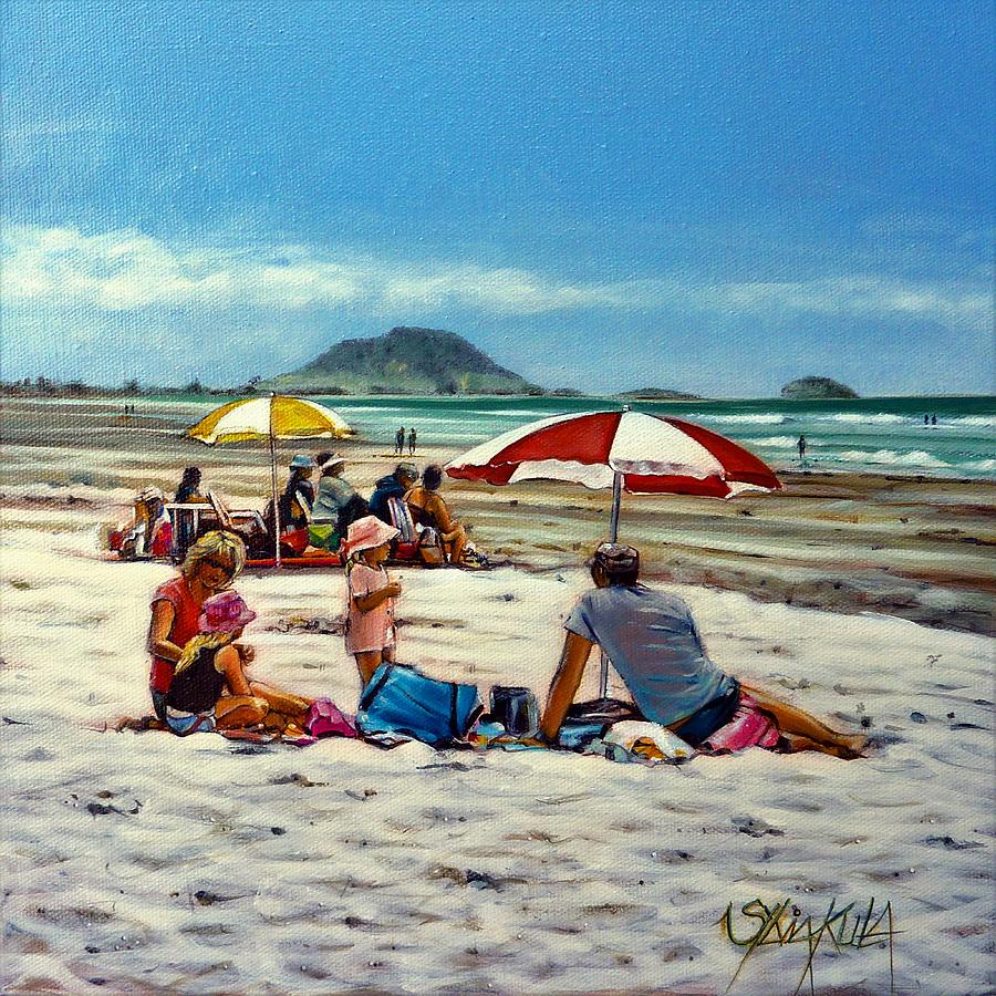 Papamoa Beach 150309 Painting by Sylvia Kula
