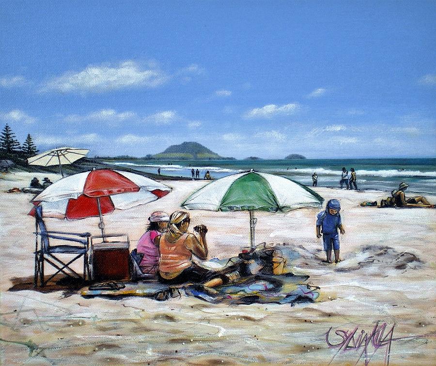 Papamoa Beach 200209 Painting by Sylvia Kula